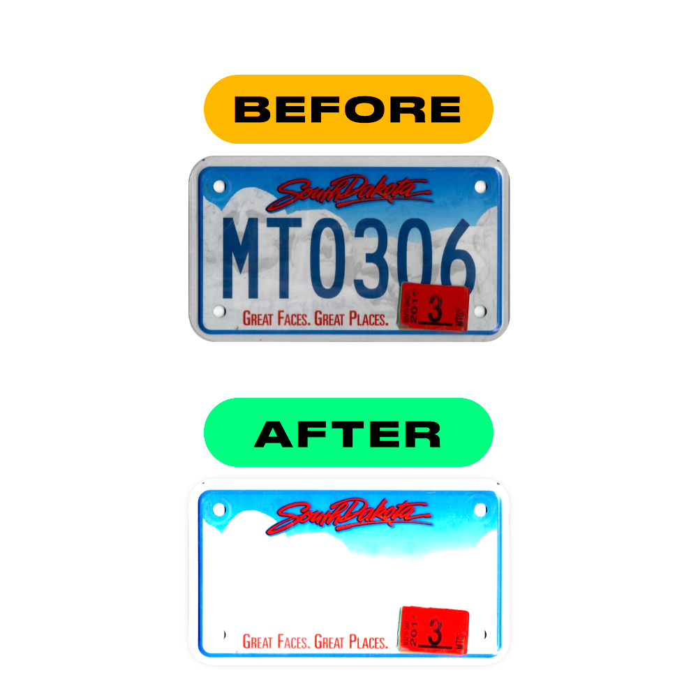 Alite Nanofilm for US (South Dakota) Moto license plates - Symbol "T" - Alite