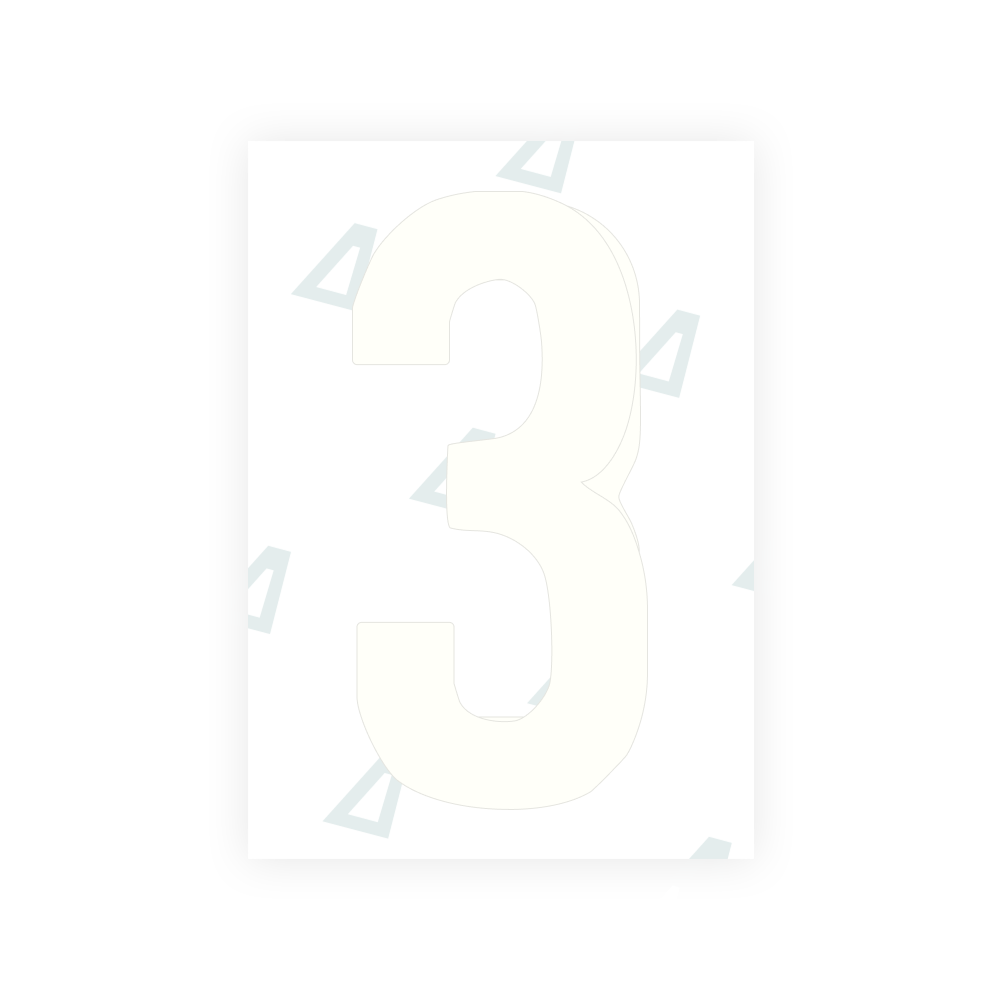 Alite Nanofilm for US (South Dakota) license plates - Symbol "3"