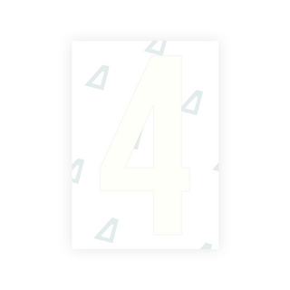 米国（サウスダコタ州）ナンバープレート用 Alite ナノフィルム - シンボル「4」
