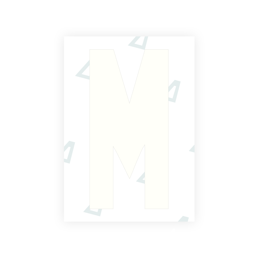 米国（サウスダコタ州）ナンバープレート用 Alite ナノフィルム - シンボル「M」