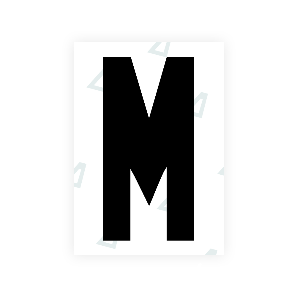 米国（サウスダコタ州）ナンバープレート用 Alite ナノフィルム - シンボル「M」