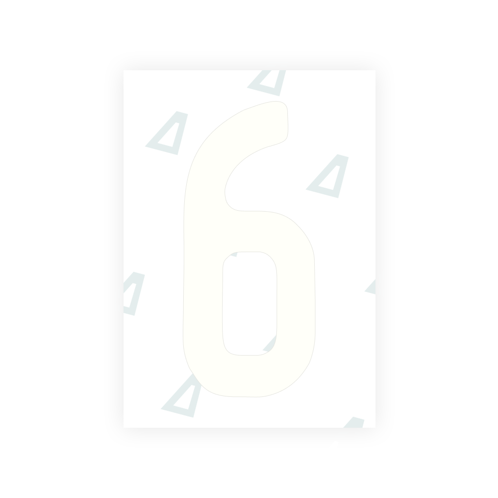 Alite Nanofilm for South Australia number plates - Symbol "6"