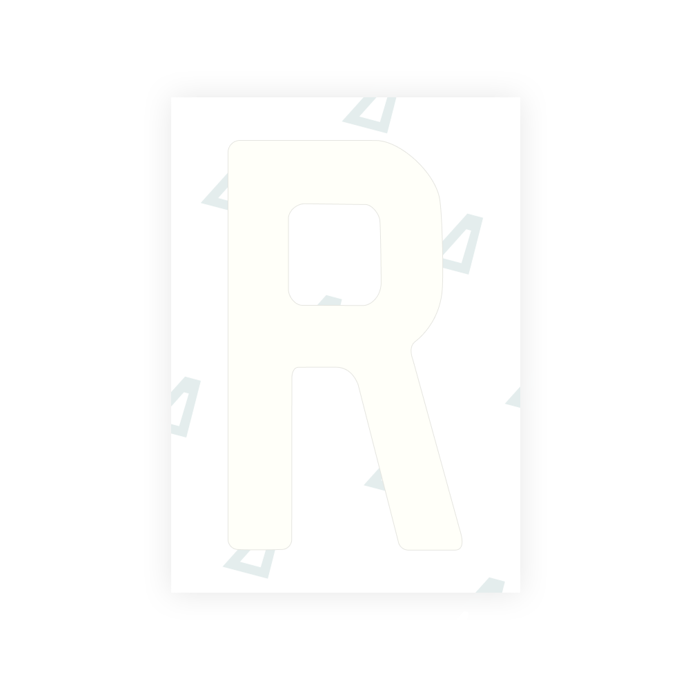 Alite Nanofilm for South Australia number plates - Symbol "R"