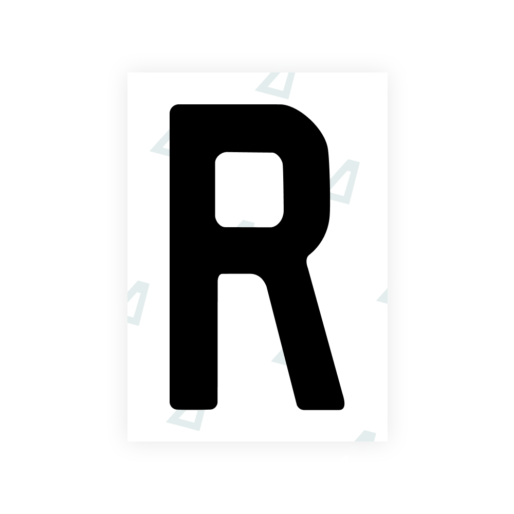 Alite Nanofilm for South Australia number plates - Symbol "R"