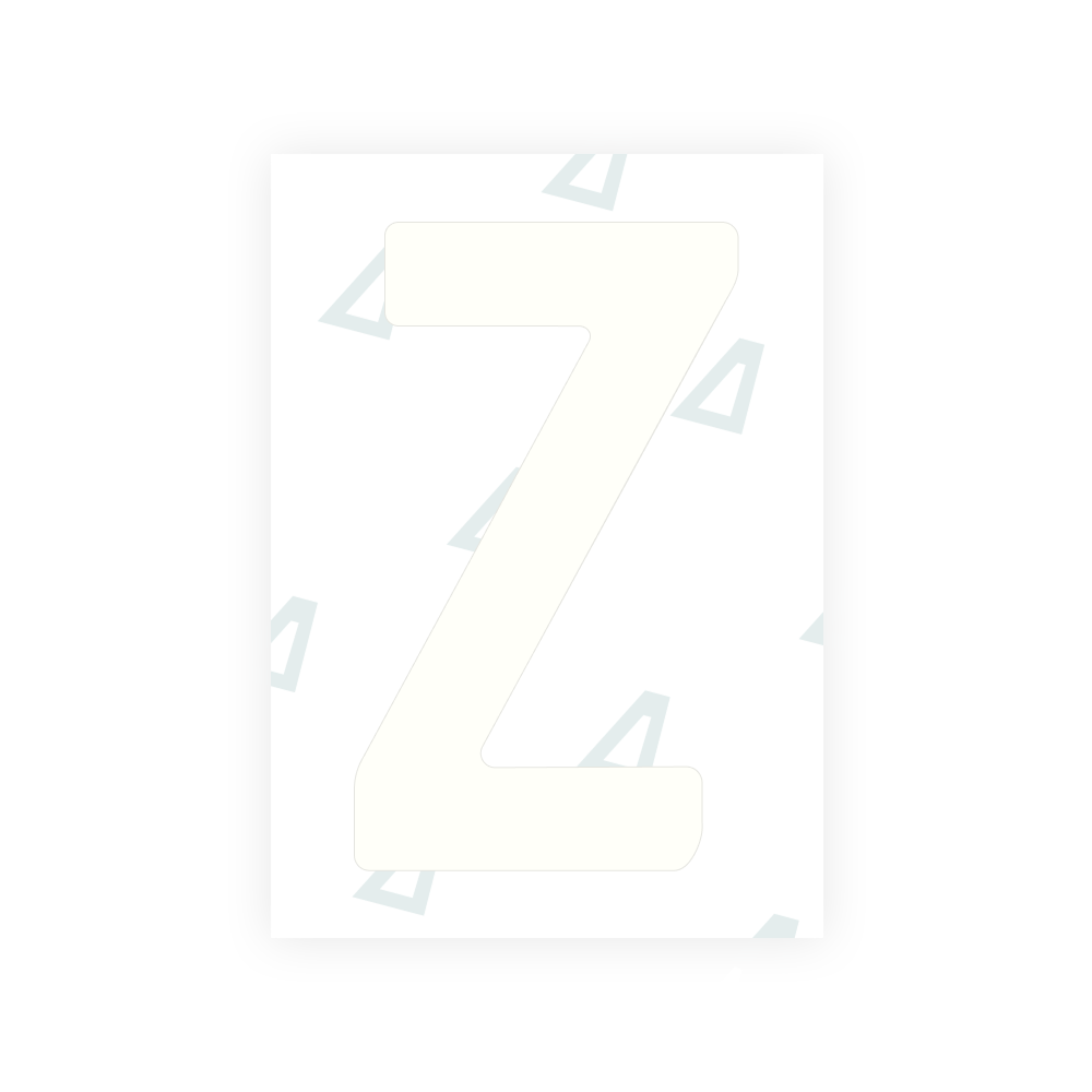 Alite Nanofilm for South Australia number plates - Symbol "Z"