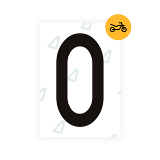 Alite Nanofilm for Spain Moto license plates - Symbol "0"