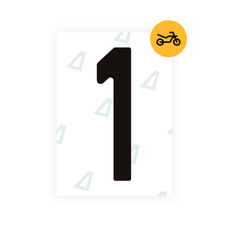 Alite Nanofilm for Spain Moto license plates - Symbol "1"