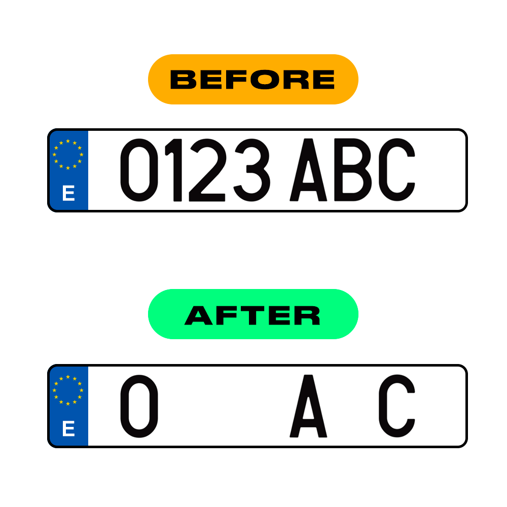 Alite Nanofilm for Spain Flat license plates - Symbol "I" - Alite