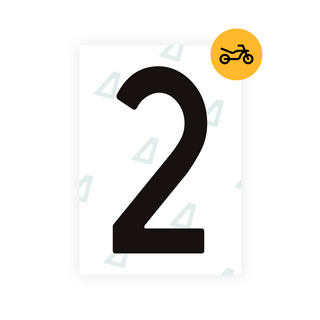 Alite Nanofilm for Spain Moto license plates - Symbol "2"