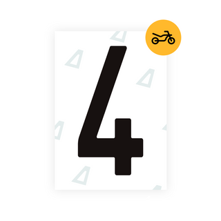 Alite Nanofilm for Spain Moto license plates - Symbol "4"
