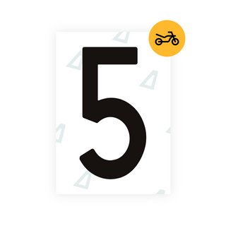 Alite Nanofilm for Spain Moto license plates - Symbol "5"
