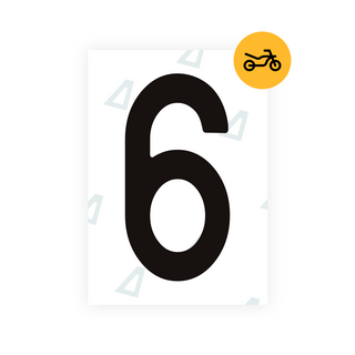 Alite Nanofilm for Spain Moto license plates - Symbol "6"