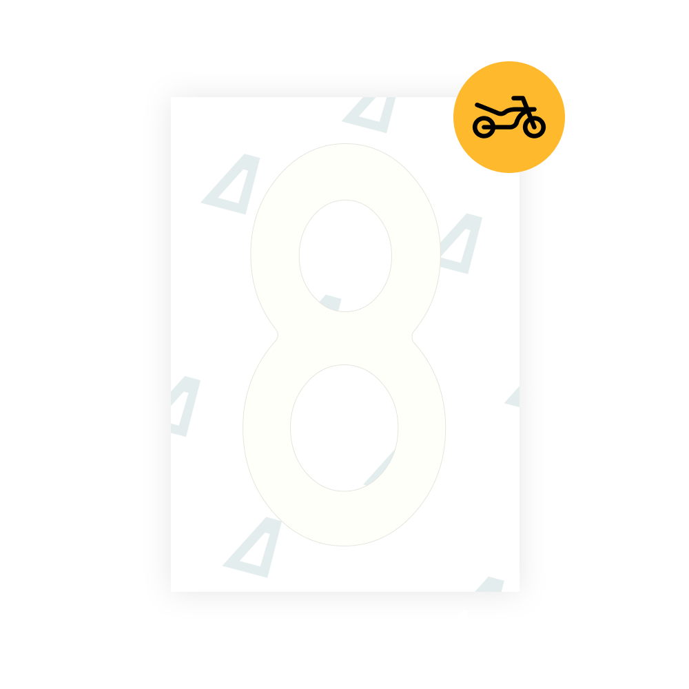Alite Nanofilm for Spain Moto license plates - Symbol "8"