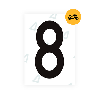 Alite Nanofilm for Spain Moto license plates - Symbol "8"