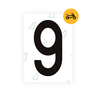 Alite Nanofilm for Spain Moto license plates - Symbol "9"