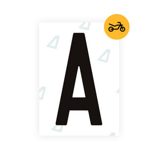 Alite Nanofilm for Spain Moto license plates - Symbol "A"