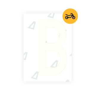 Alite Nanofilm for Spain Moto license plates - Symbol "B"
