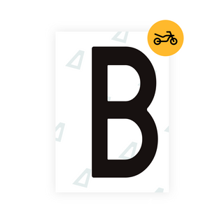 Alite Nanofilm for Spain Moto license plates - Symbol "B"