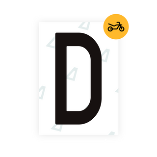 Alite Nanofilm for Spain Moto license plates - Symbol "D"