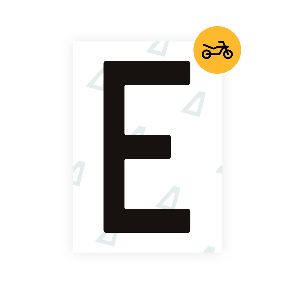 Alite Nanofilm for Spain Moto license plates - Symbol "E"