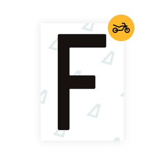 Alite Nanofilm for Spain Moto license plates - Symbol "F"