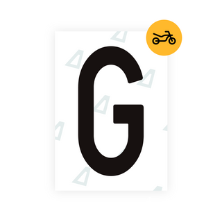 Alite Nanofilm for Spain Moto license plates - Symbol "G"