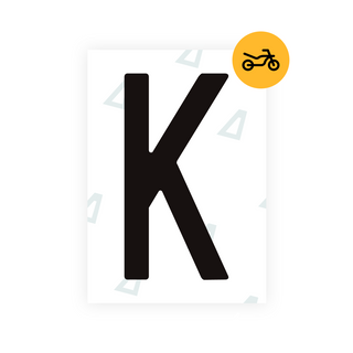Alite Nanofilm for Spain Moto license plates - Symbol "K"