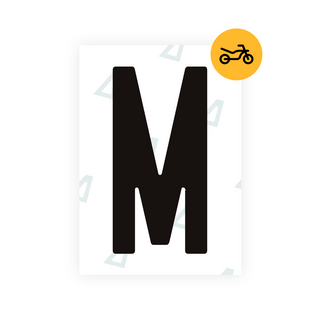 Alite Nanofilm for Spain Moto license plates - Symbol "M"