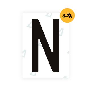 Alite Nanofilm for Spain Moto license plates - Symbol "N"