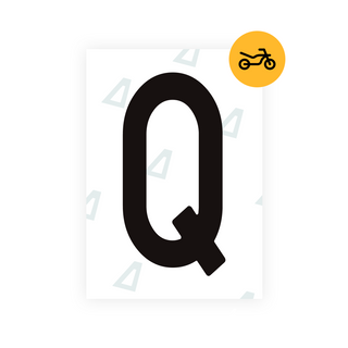 Alite Nanofilm for Spain Moto license plates - Symbol "Q"