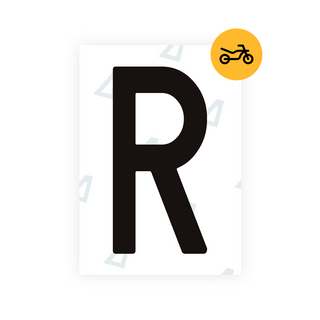 Alite Nanofilm for Spain Moto license plates - Symbol "R"