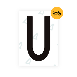 Alite Nanofilm for Spain Moto license plates - Symbol "U"