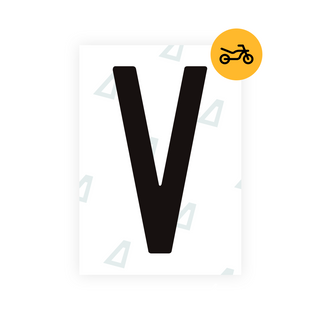 Alite Nanofilm for Spain Moto license plates - Symbol "V"