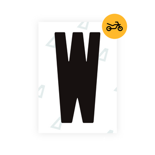 Alite Nanofilm for Spain Moto license plates - Symbol "W"