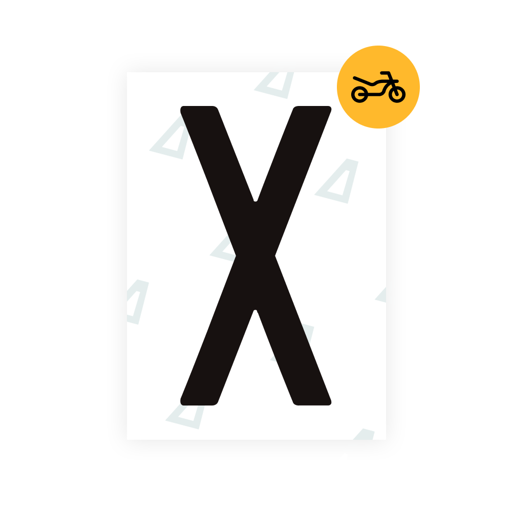 Alite Nanofilm for Spain Moto license plates - Symbol "X"