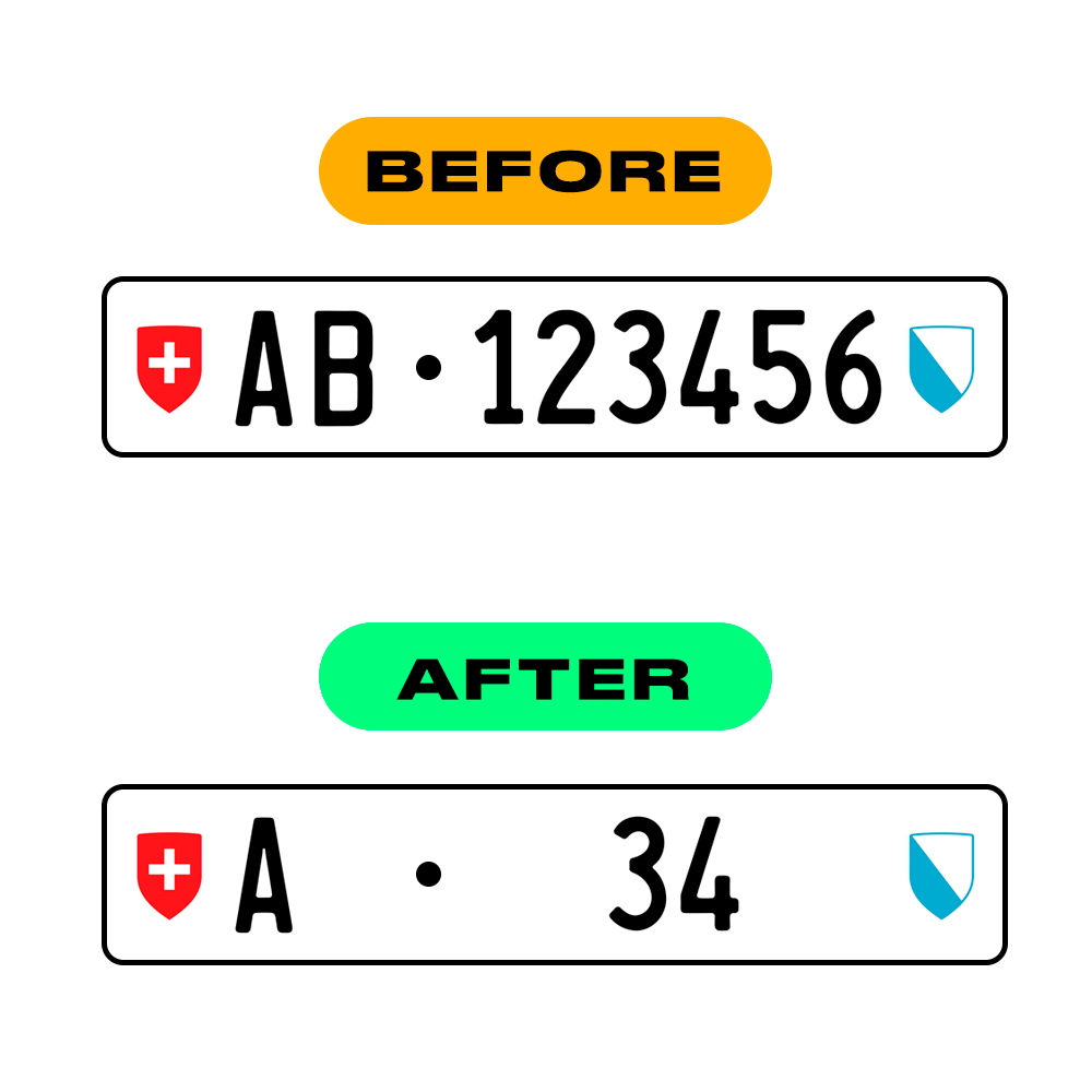 Alite Nanofilm for front Switzerland license plates - Symbol "J" - Alite
