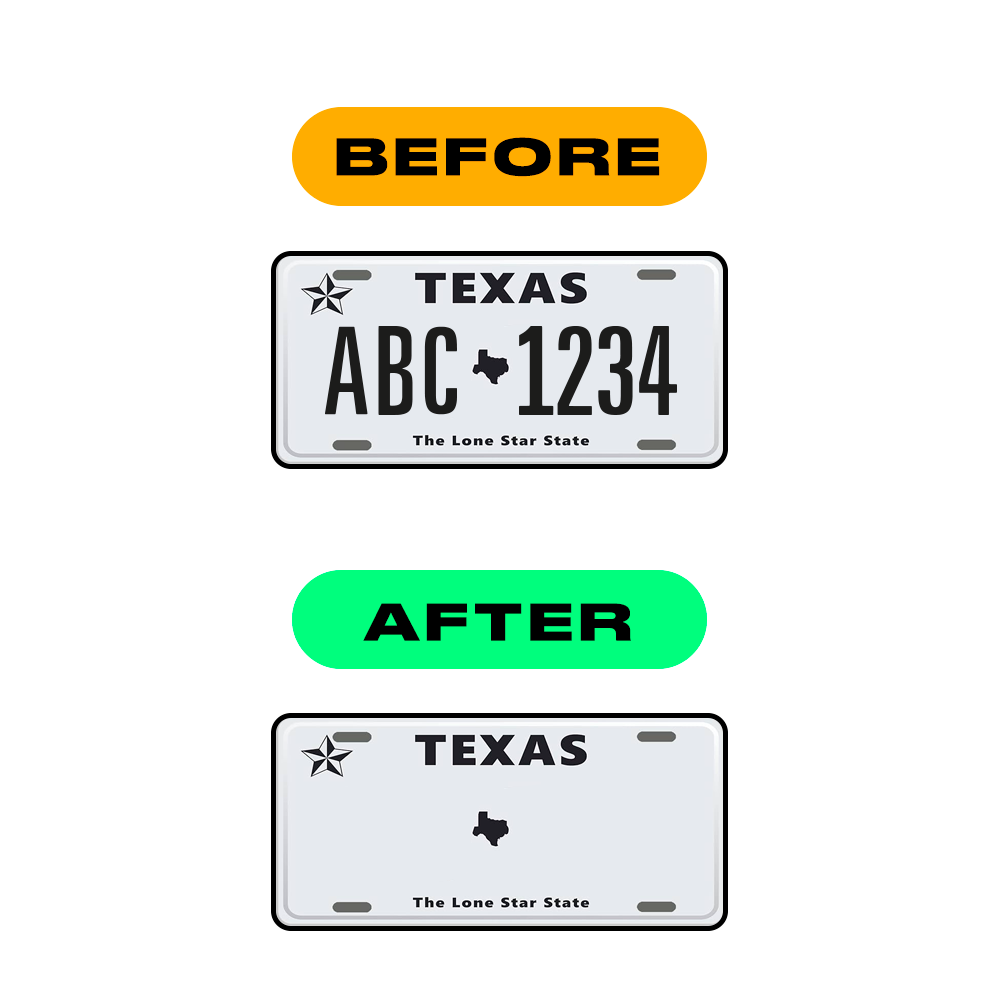 Alite Nanofilm for US (Texas) Moto license plates - Symbol "X" - Alite