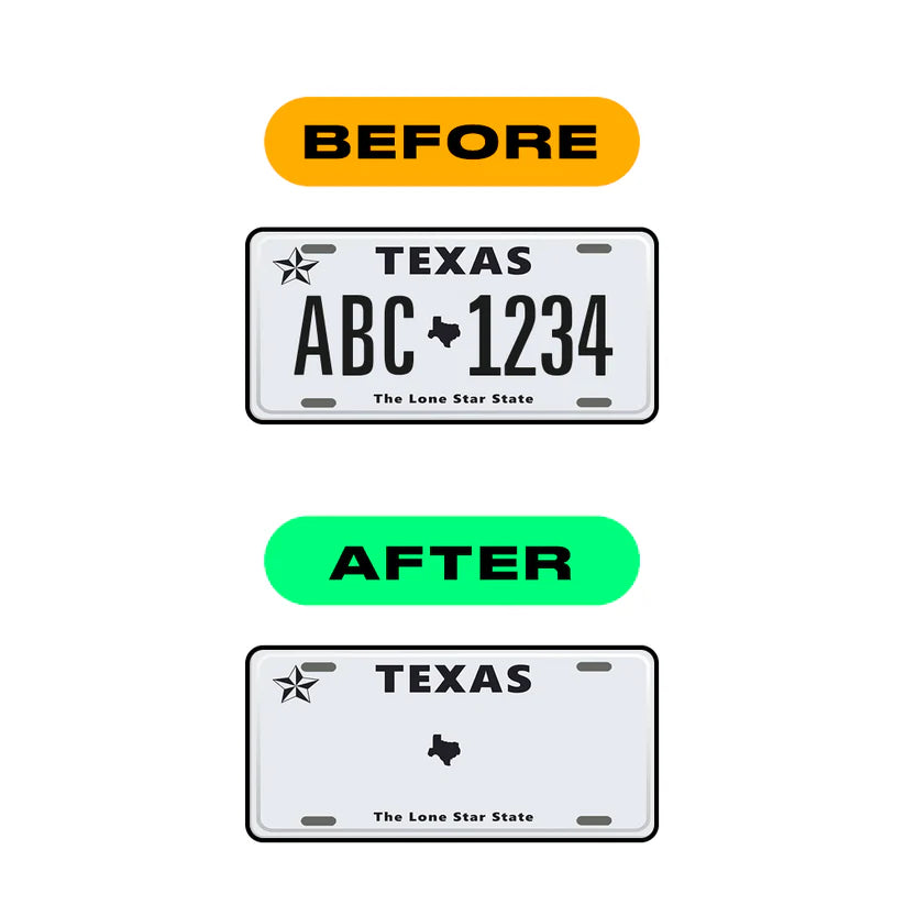 Alite Nanofilm for US (Texas) license plates - Symbol "E" - Alite