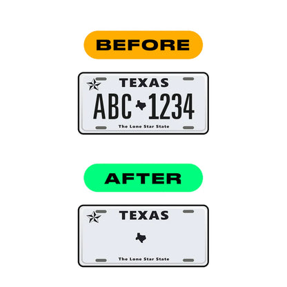 Alite Nanofilm for US (Texas) license plates - Symbol "E" - Alite