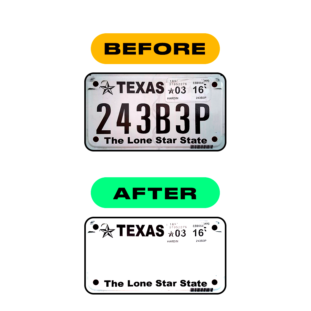 Alite Nanofilm for US (Texas) Moto license plates - Symbol "U" - Alite