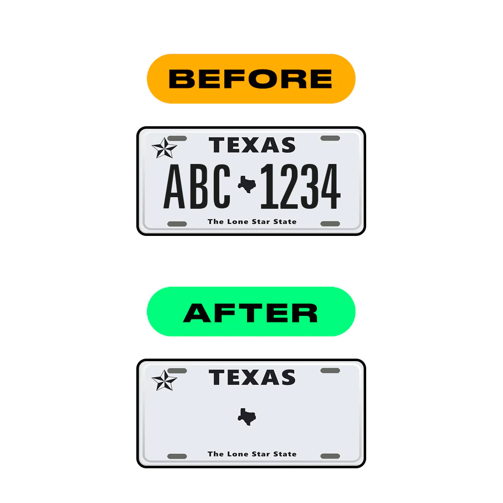 Alite Nanofilm for US (Texas) license plates - Symbol "U" - Alite