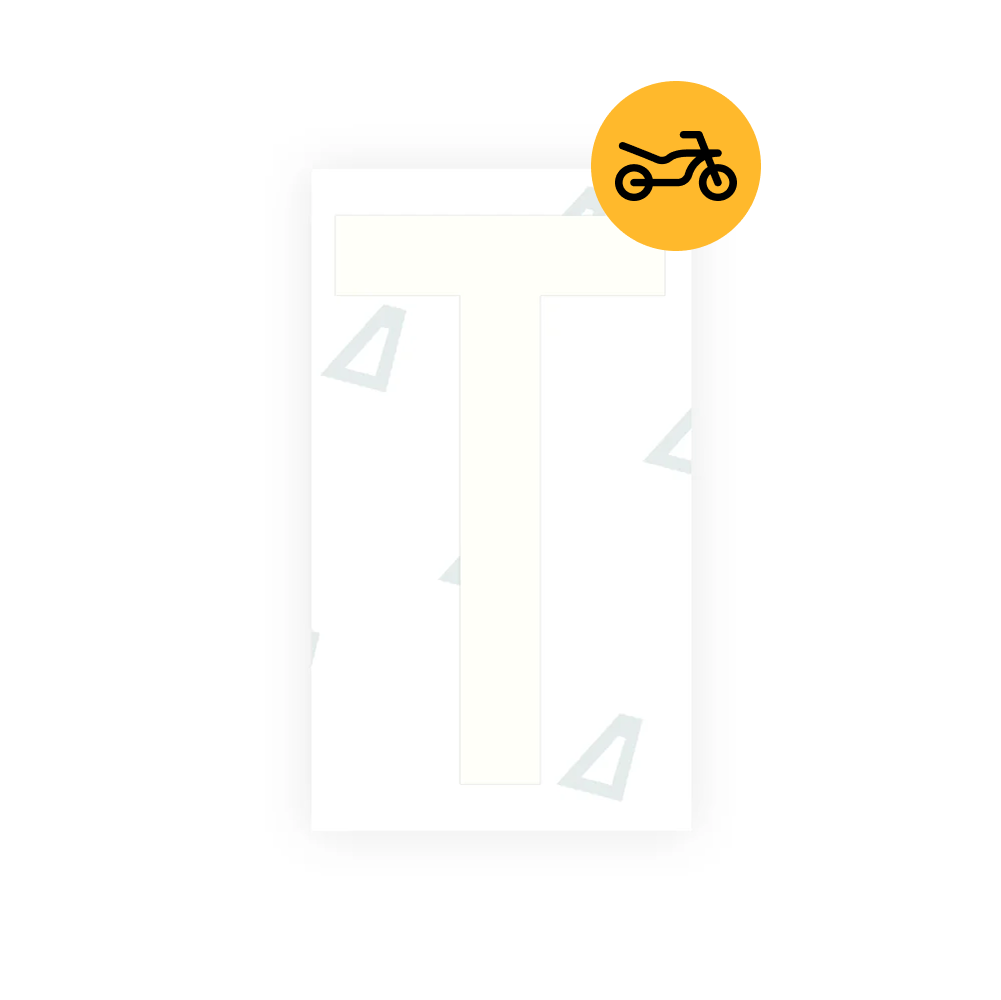 Alite Nanofilm for Greece moto license plates - Symbol "T" - Alite