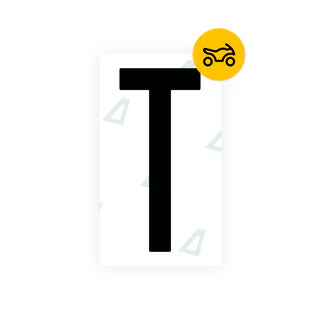 Alite Nanofilm for US (Oklahoma) Moto license plates - Symbol "T" - Alite
