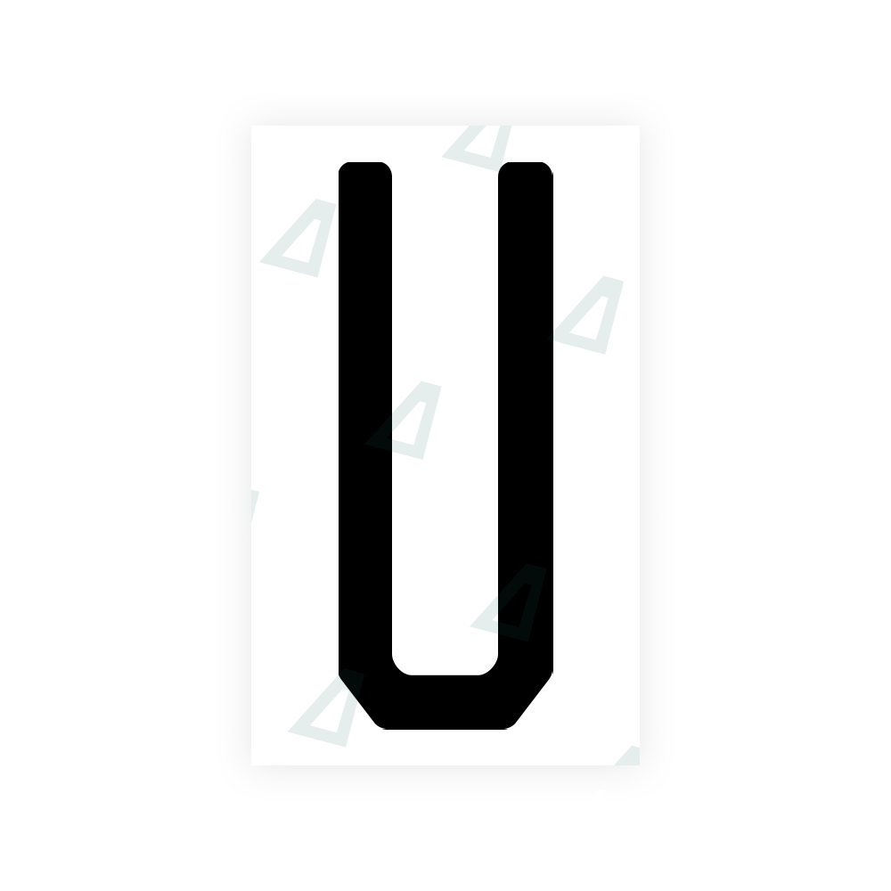 Alite Nanofilm for US (New Jersey - Embossed) license plates - Symbol "U" - Alite
