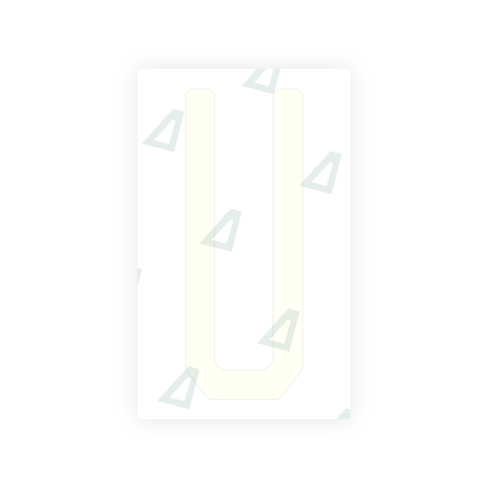 Alite Nanofilm for US (New Jersey - Embossed) license plates - Symbol "U" - Alite