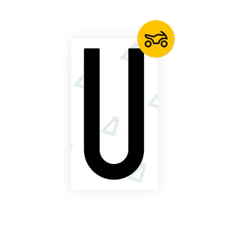 Alite Nanofilm for US (Oklahoma) Moto license plates - Symbol "U" - Alite