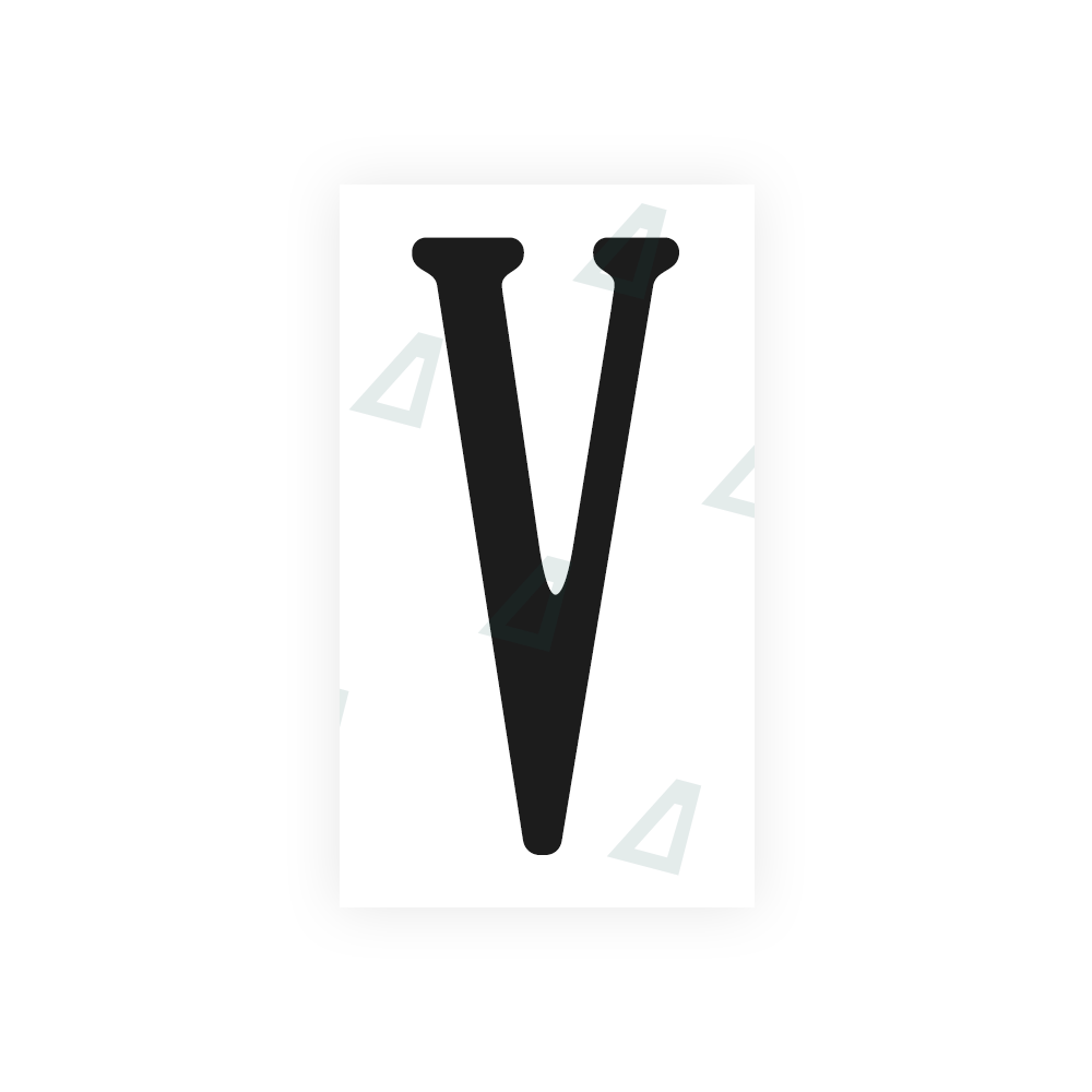 Alite Nanofilm for US (Virginia) license plates - Symbol "V" - Alite