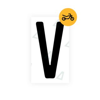 Alite Nanofilm for Switzerland Moto license plates - Symbol "V" - Alite