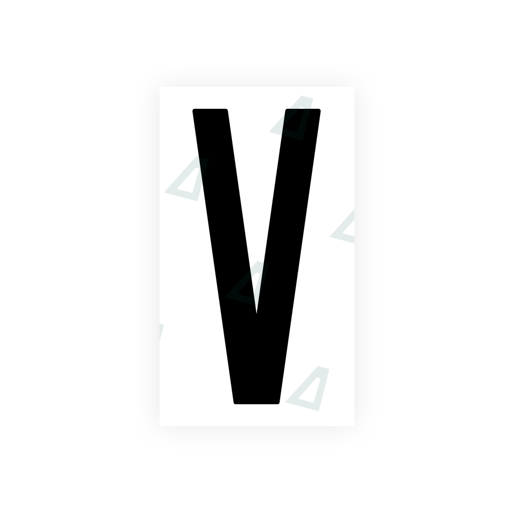 Alite Nanofilm for US (New Jersey - Flat) license plates - Symbol "V" - Alite