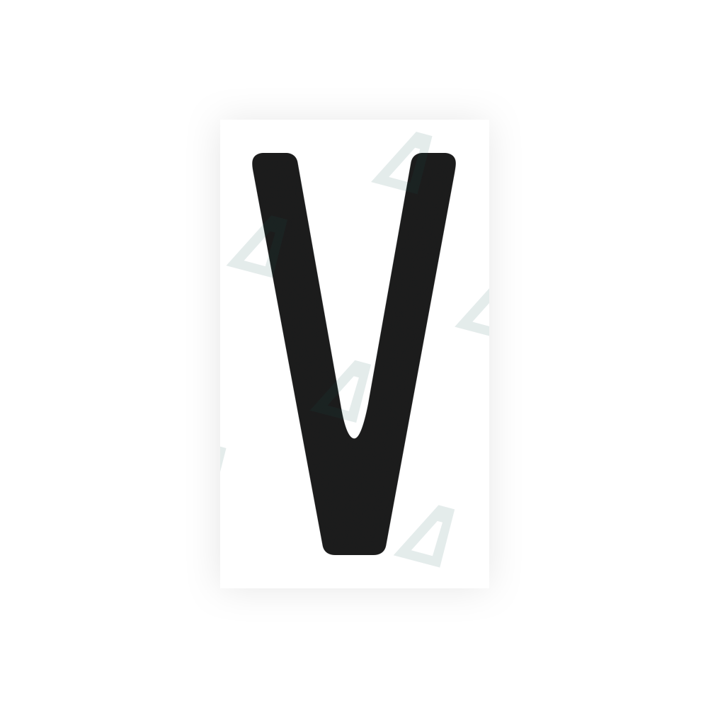 Alite Nanofilm for US (California) license plates - Symbol "V" - Alite